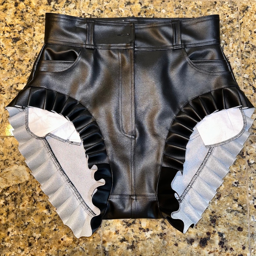 Char Workroom vegan leather shorts